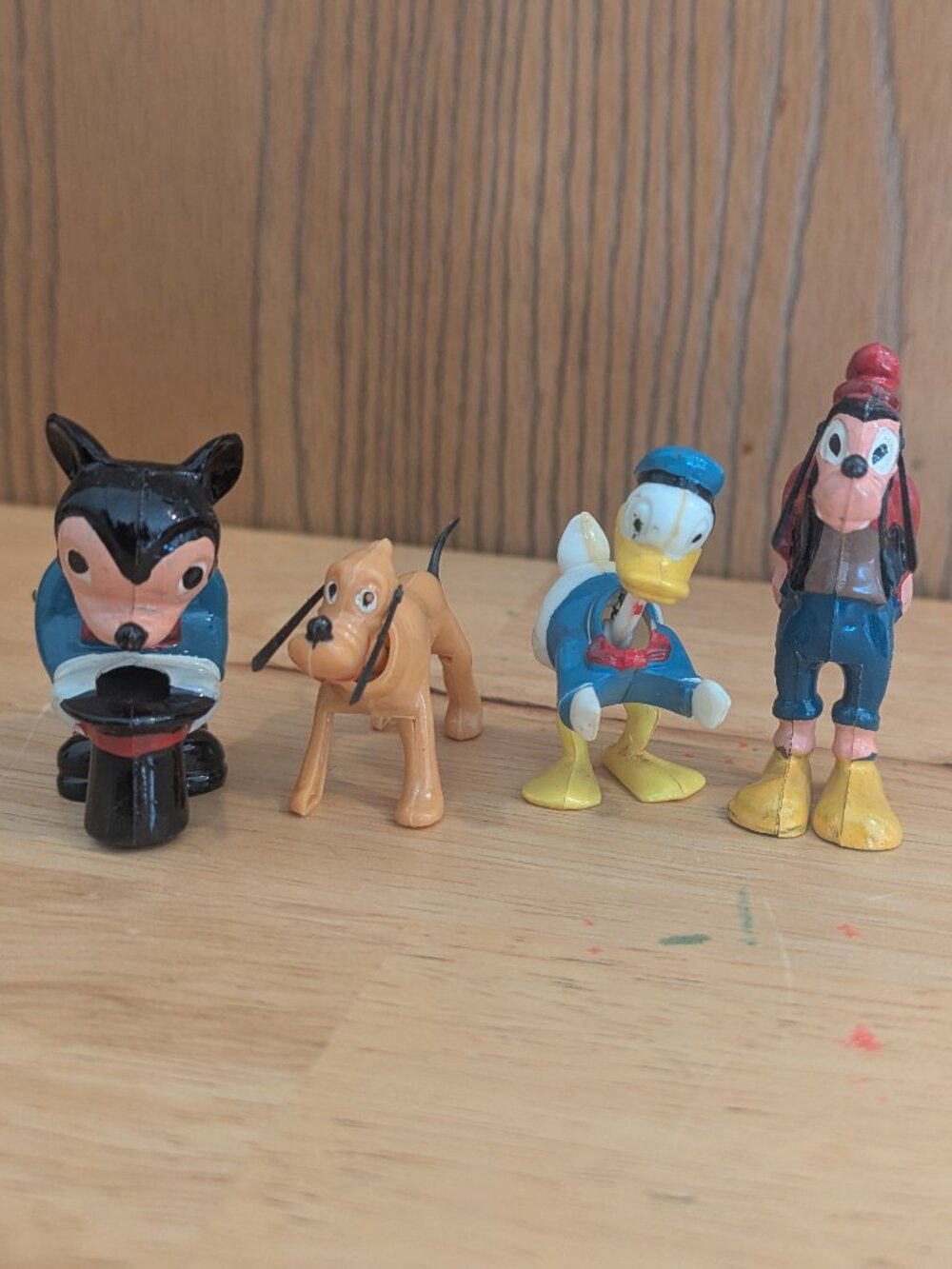 VTG Marx Toy Bobblehead Mickey Pluto Goofy Donald Collectible Figurines Unique